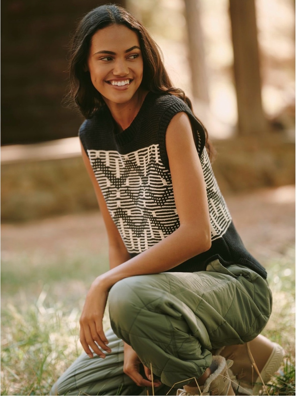 Anthropologie Varley Oline Fairisle Cotton Wool Blend Top—NEVER WORN